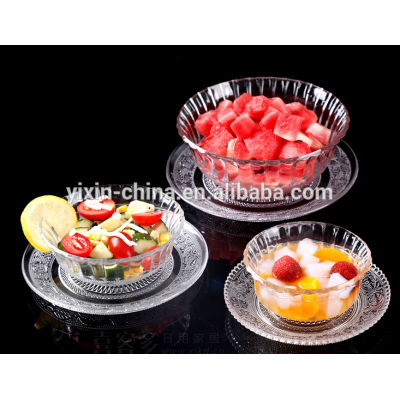 Wholesale eco-friendly unique cheap clear glass salad bowl