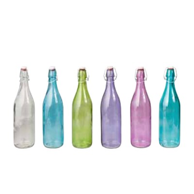 1L 500ML Round Water Bottle Clear or Colored Water Bottle