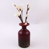 new year handcraft flower reed diffuser and red hand made vase glass  bottle gift set