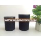 Wholesale matte black glass candle jars with black wooden lid