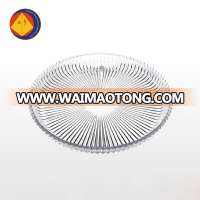 Embossed ribbed china glass supplier fruit plate for club or hotel