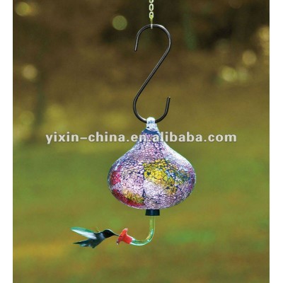 Bird Brain Shimmer Circles Mosaic Hummingbird Feeder Purple Mult High Quality Very Popular