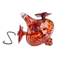 Best home products hand-blown glass hummingbird feeder